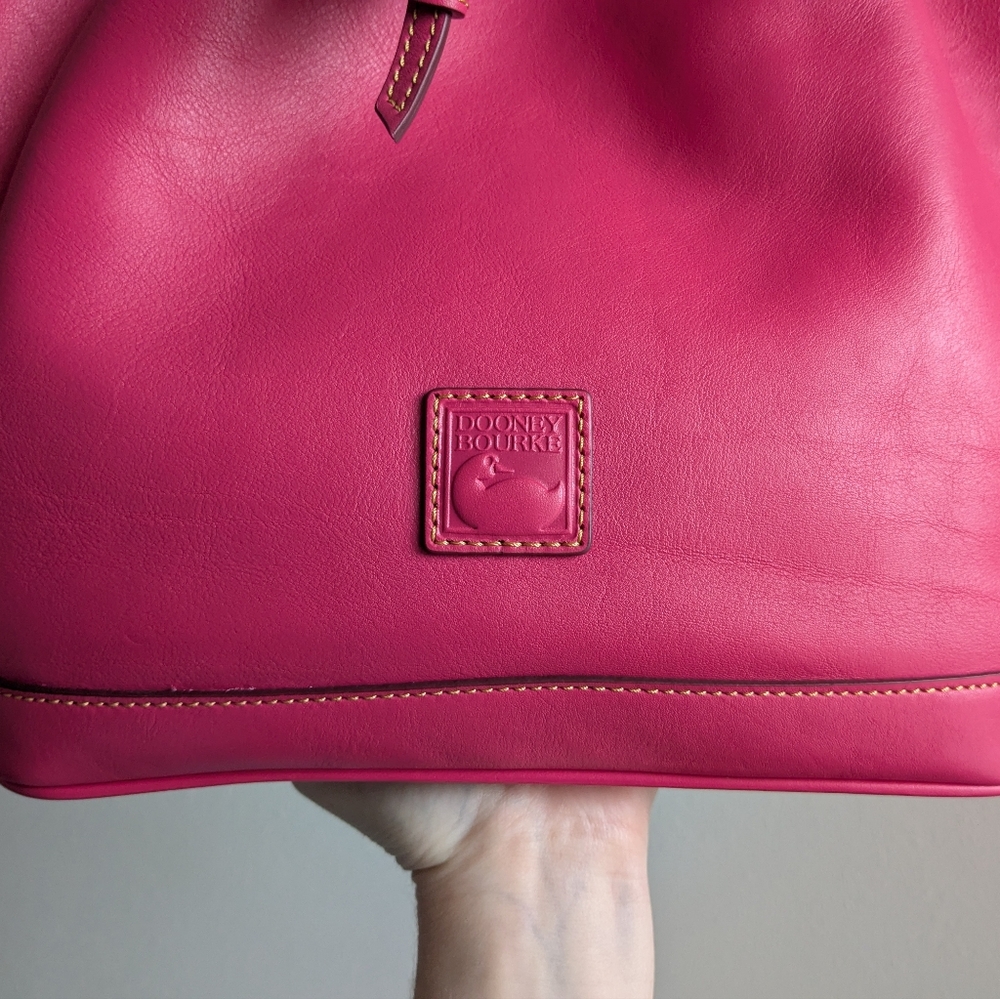 Dooney & Bourke Florentine Drawstring in Fuchsia - Picture 6 of 14